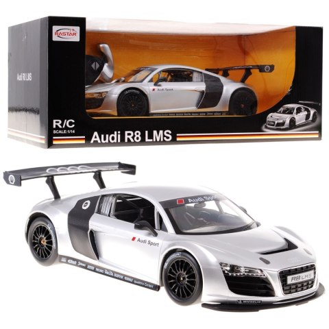 Autko R/C Audi R8 Srebrny 1:14 RASTAR