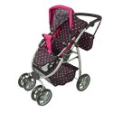 Wózek nowy dla lalek model 8 funkcyjny z nosidłem, kołderką i poduszką/9662