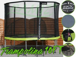 Trampolina Ogrodowa 10FT 305cm NEW Zielona