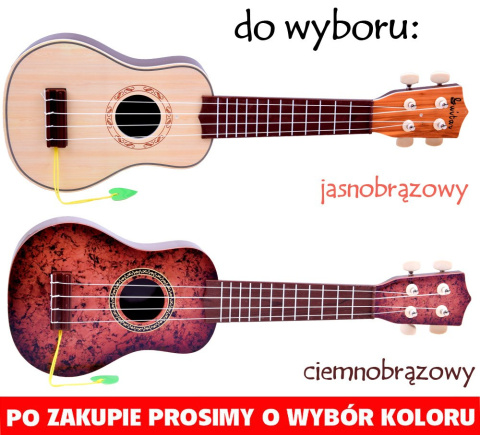 Gitara dla dziecka UKULELE plastikowa ZABAWKA dla dzieci IN0100