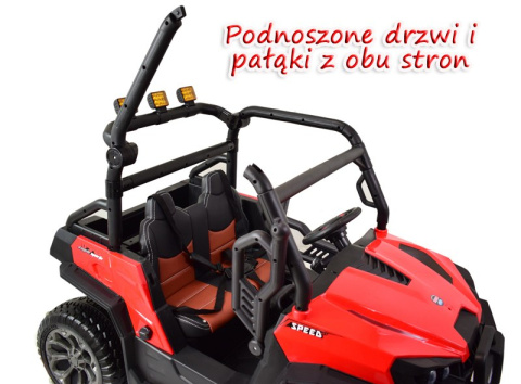 MEGA BUGGY UTV DLA 2 DZIECI, 4 SILNIKI, MIĘKKIE SIEDZENIE, MIĘKKIE KOŁA/7988-HIGH