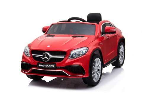 Pojazd Mercedes Benz GLE63 AMG Czerwony MERCEDES GLE63 auto na AKUMULATOR dla DZIECI