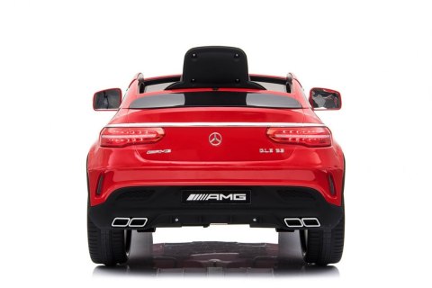 Pojazd Mercedes Benz GLE63 AMG Czerwony MERCEDES GLE63 auto na AKUMULATOR dla DZIECI