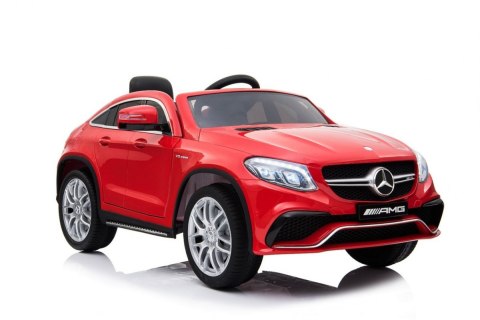 Pojazd Mercedes Benz GLE63 AMG Czerwony MERCEDES GLE63 auto na AKUMULATOR dla DZIECI