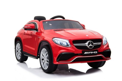 Pojazd Mercedes Benz GLE63 AMG Czerwony MERCEDES GLE63 auto na AKUMULATOR dla DZIECI