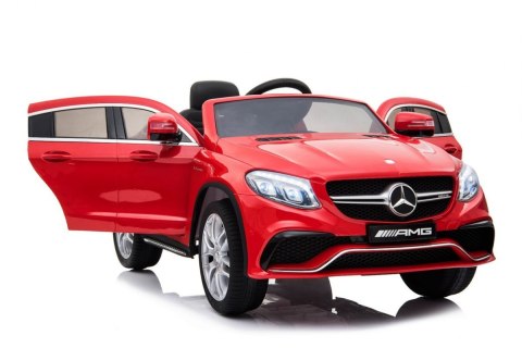 Pojazd Mercedes Benz GLE63 AMG Czerwony MERCEDES GLE63 auto na AKUMULATOR dla DZIECI