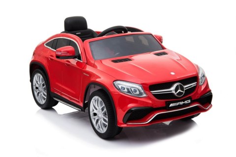 Pojazd Mercedes Benz GLE63 AMG Czerwony MERCEDES GLE63 auto na AKUMULATOR dla DZIECI