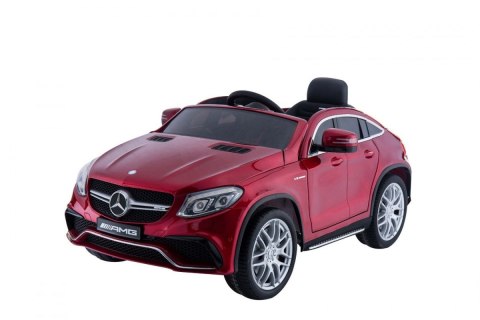 Pojazd Mercedes Benz GLE63 AMG Lakierowany Czerwony MERCEDES GLE63 auto na AKUMULATOR dla DZIECI