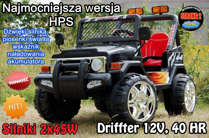 Auto na akumulator terenowy Raptor Drifter 2 osobowy z pilotem S-618​