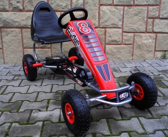 GOKART G5 NA PEDAŁA POMPOWANE KOŁA, HAMULEC RĘCZNY Marka R-Sport