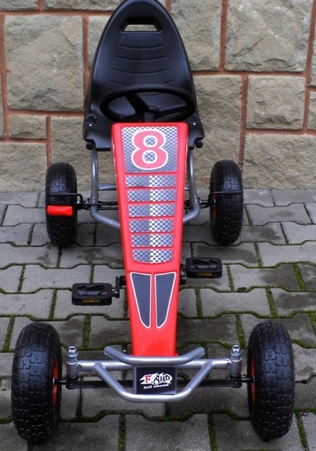 GOKART G5 NA PEDAŁA POMPOWANE KOŁA, HAMULEC RĘCZNY Wiek dziecka 4 lata +