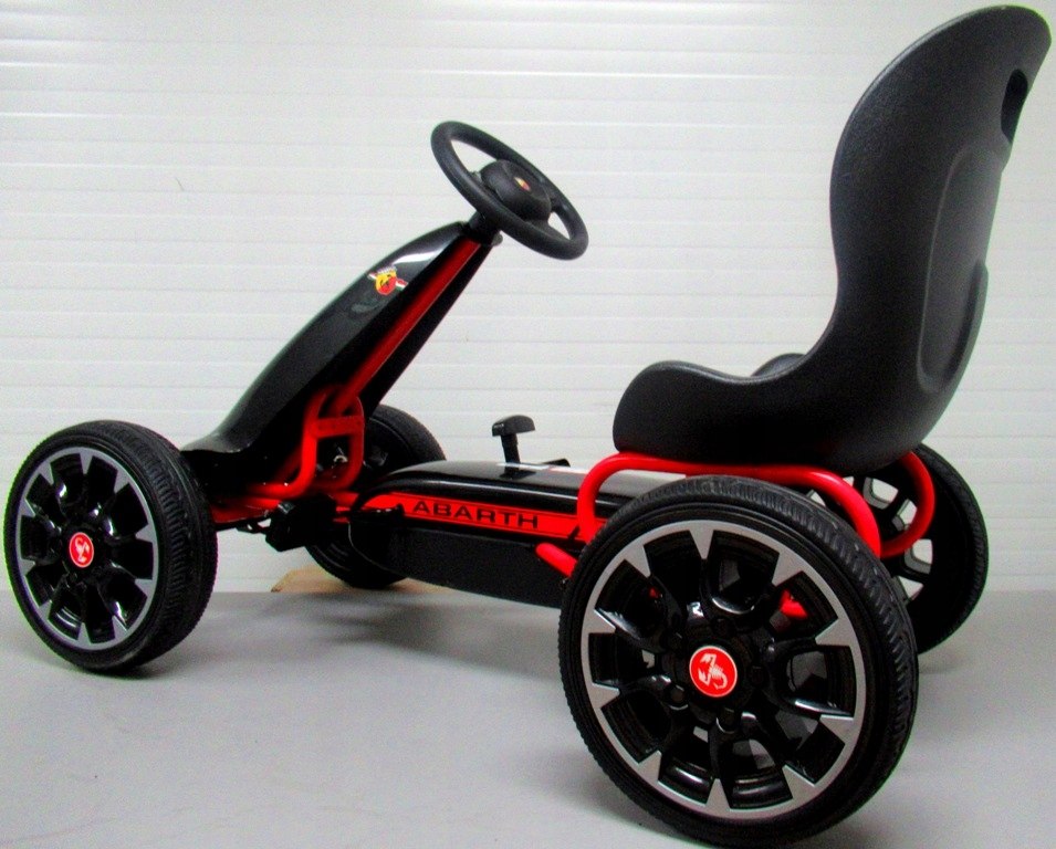 GOKART G6 ABARTH NA PEDAŁA PIANKOWE KOŁA EVA HAMULEC Kolor czarny