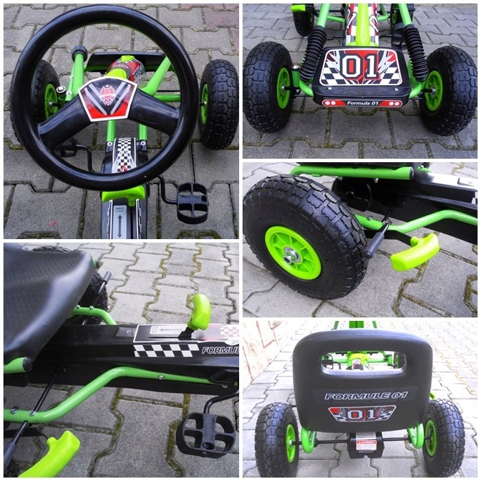 GOKART G1g NA PEDAŁA POMPOWANE KOŁA HAMULEC RĘCZNY Rodzaj na pedały