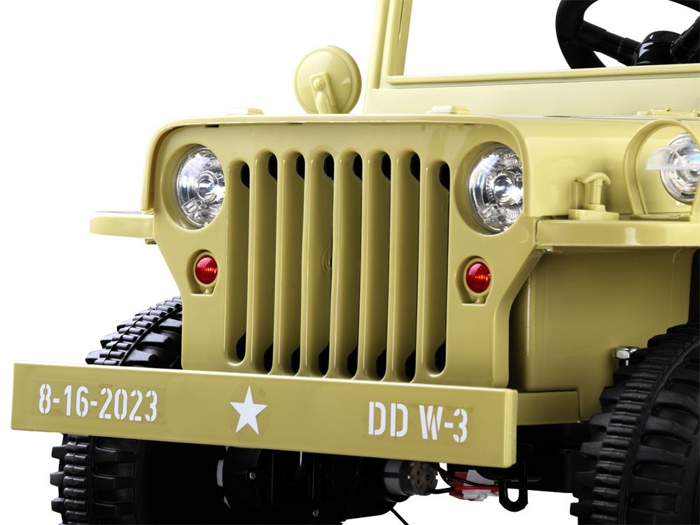 Wojskowe Auto na akumulator Willys + pilot PA0263 Maksymalne obciążenie 30 kg